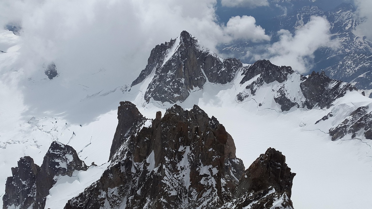 Pilot navigating over majestic glaciers
